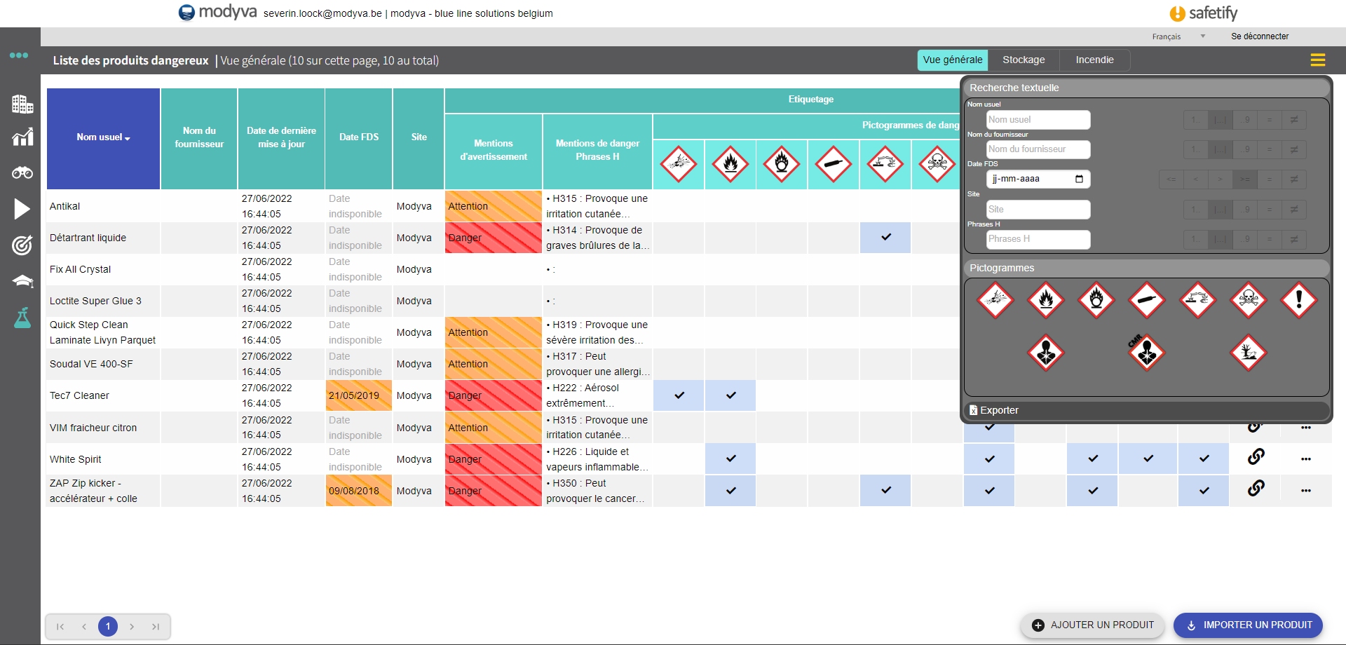 20220818_Safetify_AideEnLigne_Produits_Screenshot_Liste_VueGénérale_filtres